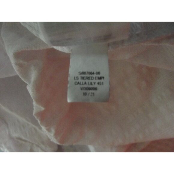 Old Navy Blouse Women Large White Babydoll boho tiered empire peasant top v-neck - Picture 12 of 12